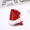 2 Pacs Christmas Decoration Hair Clip Selling Cute Hair Accessories Hair Accessories Head Clip Sequined Christmas Hat Small Hat Clip