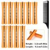 10pcs Professional Hair Perm Rods with Comb and Elastic Rubber Bands - Short Curlers for Perfect Hair Styling and Hairdressing