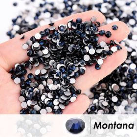 SS4-SS12 Rhinestones Non Hotfix Round Flatback Crystal Glass AB Multi-color Nail Art Glitter Stones 1440pcs DIY Clear Crystal (Color: Montana, Number of Pcs: SS6-1440pcs)