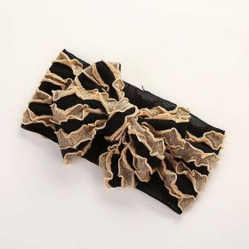 Baby Solid Color Elastic Handmade Big Bow Headband (Color: Coffee, Size/Age: Average Size (0-12Y))