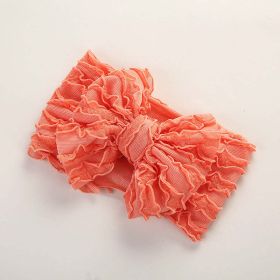 Baby Solid Color Elastic Handmade Big Bow Headband (Color: Red, Size/Age: Average Size (0-12Y))