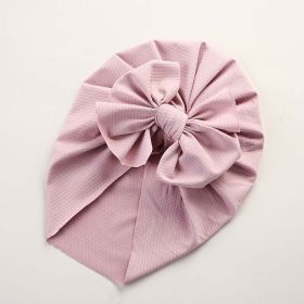 Baby Solid Color Ice Silk Fabric Big Bow Hats (Color: Purple, Size/Age: Average Size (0-12Y))