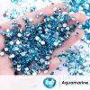 SS4-SS12 Rhinestones Non Hotfix Round Flatback Crystal Glass AB Multi-color Nail Art Glitter Stones 1440pcs DIY Clear Crystal