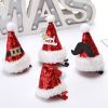 2 Pacs Christmas Decoration Hair Clip Selling Cute Hair Accessories Hair Accessories Head Clip Sequined Christmas Hat Small Hat Clip