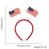 9Pcs Patriotic American Flag Sequined Bow, Stars ribbon Headbands, Uncle Sam Hat