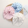 Baby Solid Color Ice Silk Fabric Big Bow Hats